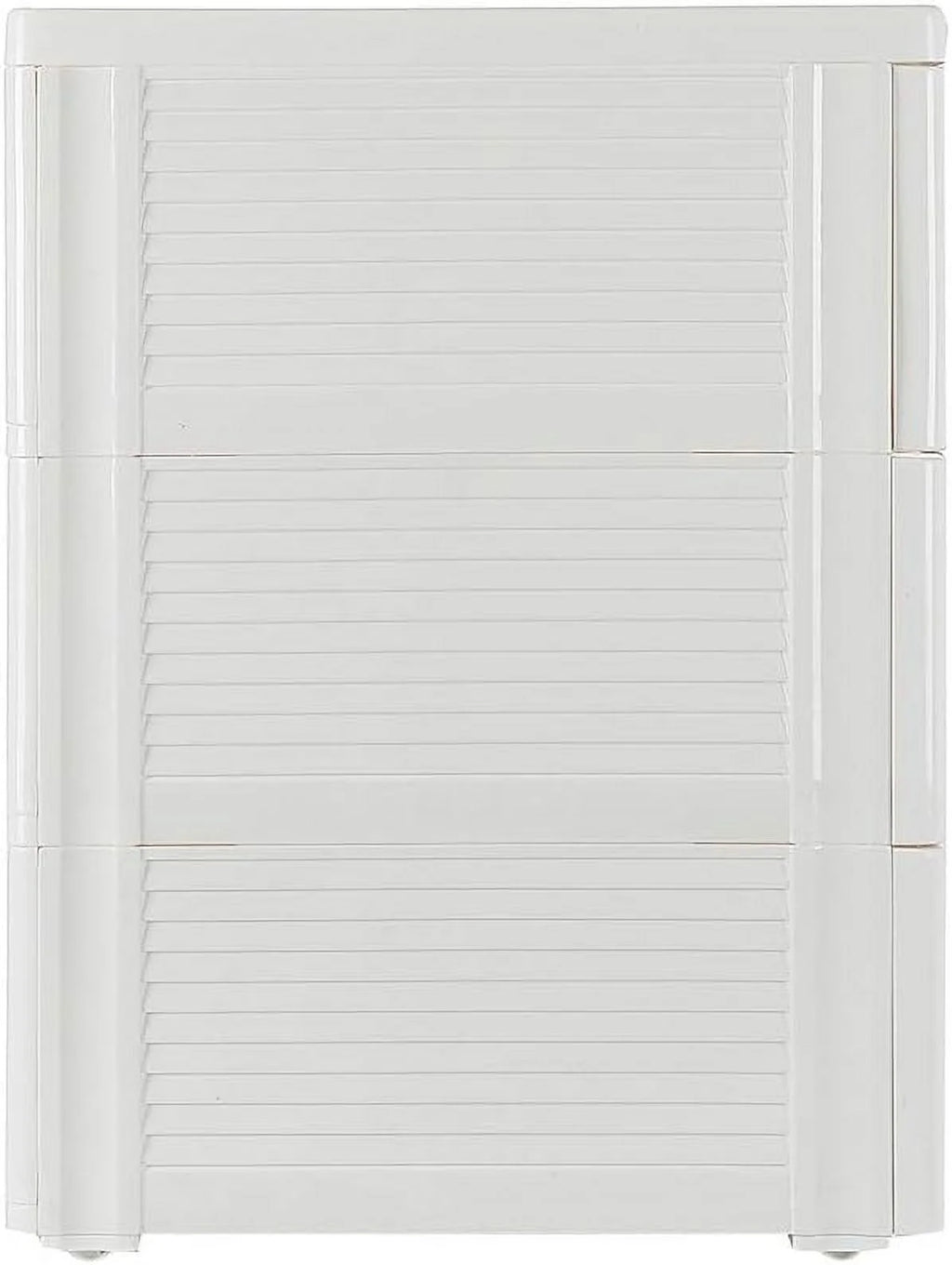White 3-Tier Rolling Storage Cabinet with 3 Drawers P272