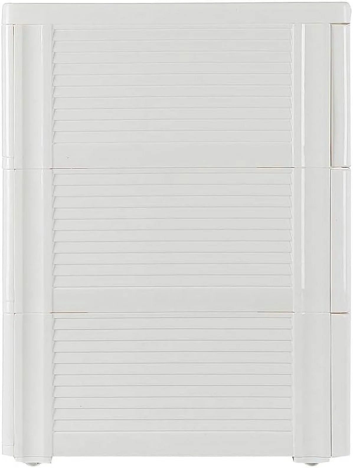 White 3-Tier Rolling Storage Cabinet with 3 Drawers P272
