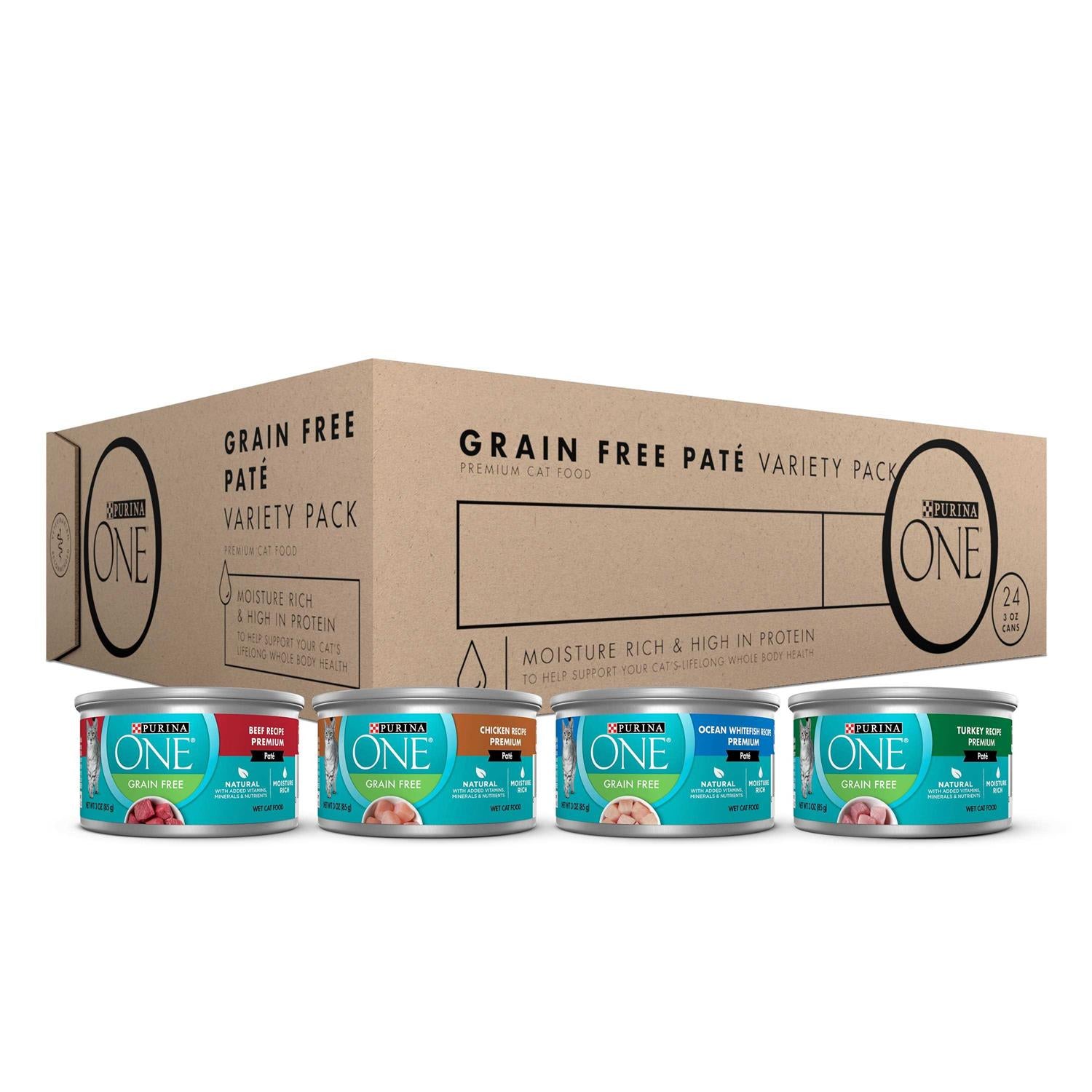 High Protein Grain Free Pate Wet Cat Food Variety Pack Y176000