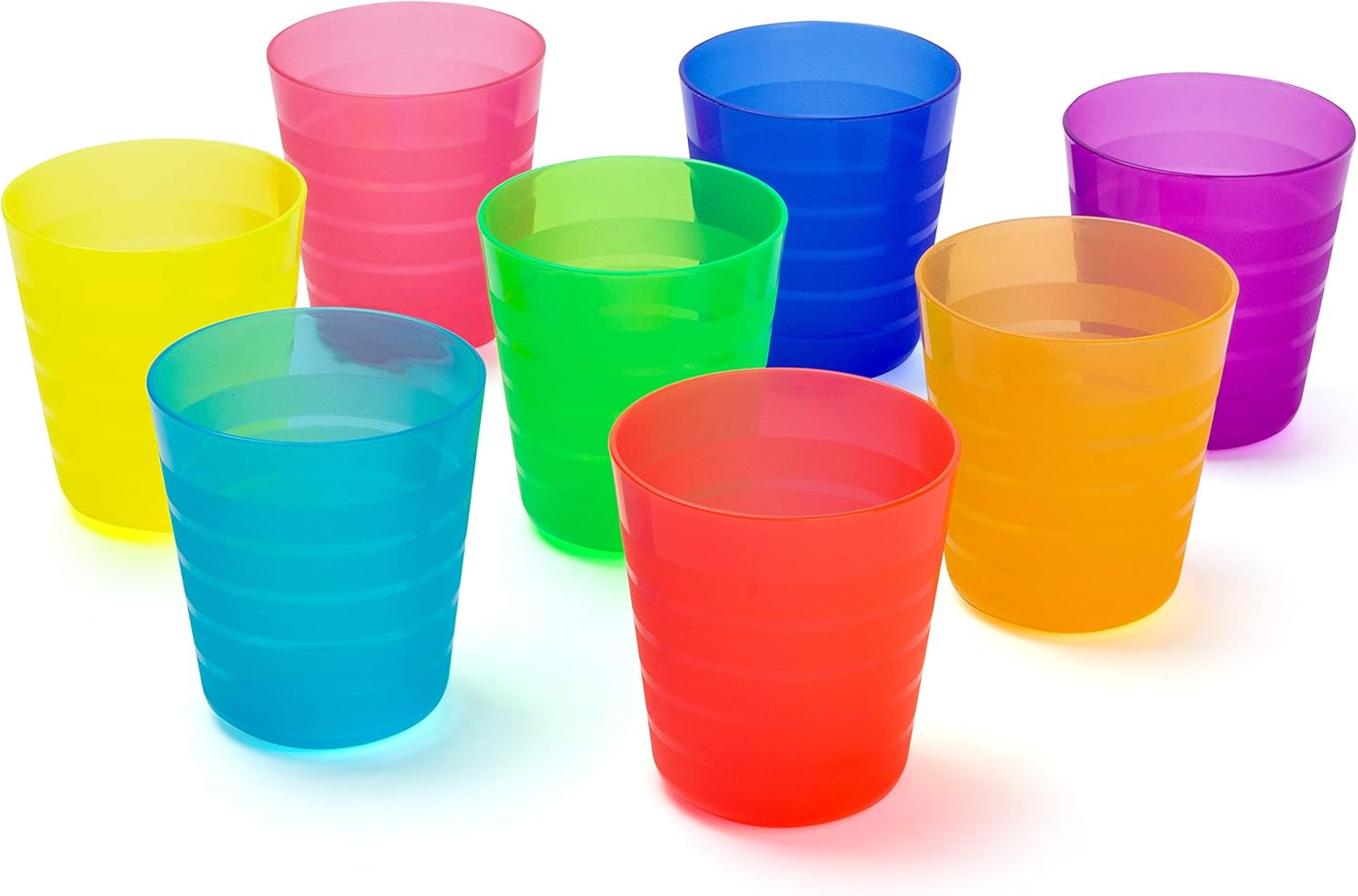 Rainbow Reusable Plastic Dinnerware Set for 8 A85559