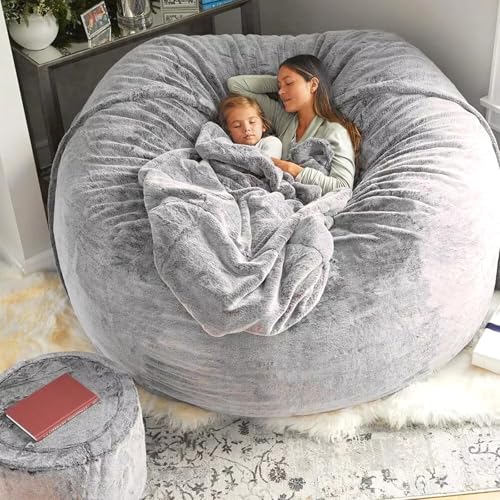 Light Grey 6FT Oversize Bean Bag Chair Cover C929062