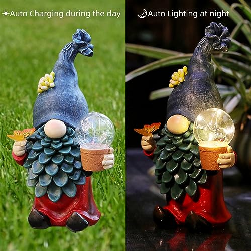 10.2'' Solar Gnomes Garden Statues with LED Light C131471