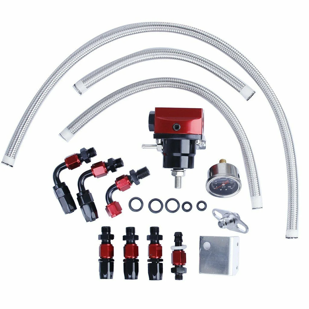 Fuel Pressure Regulator Kit with 0-100psi Gauge 6AN M95664