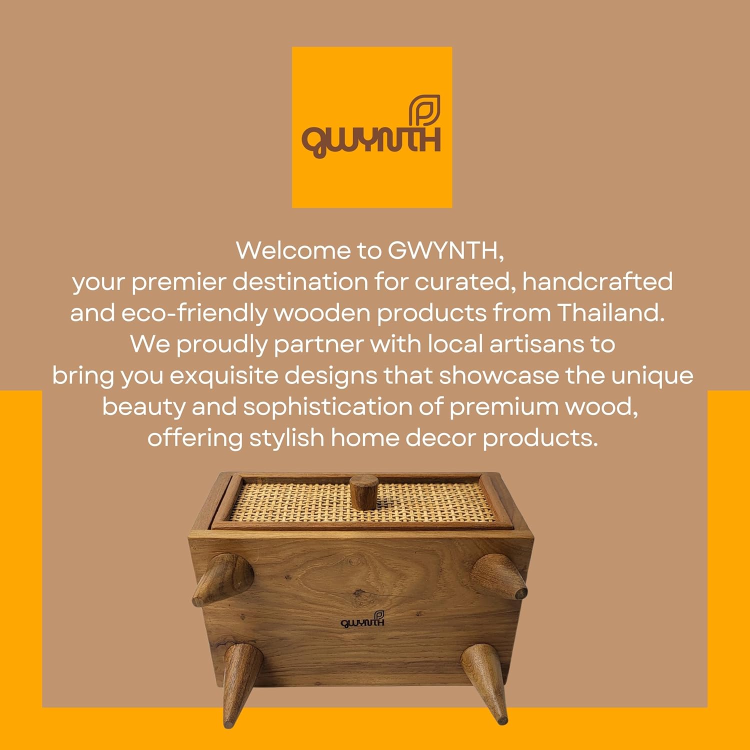 Teak Rattan Wood Desk Drawer P183716