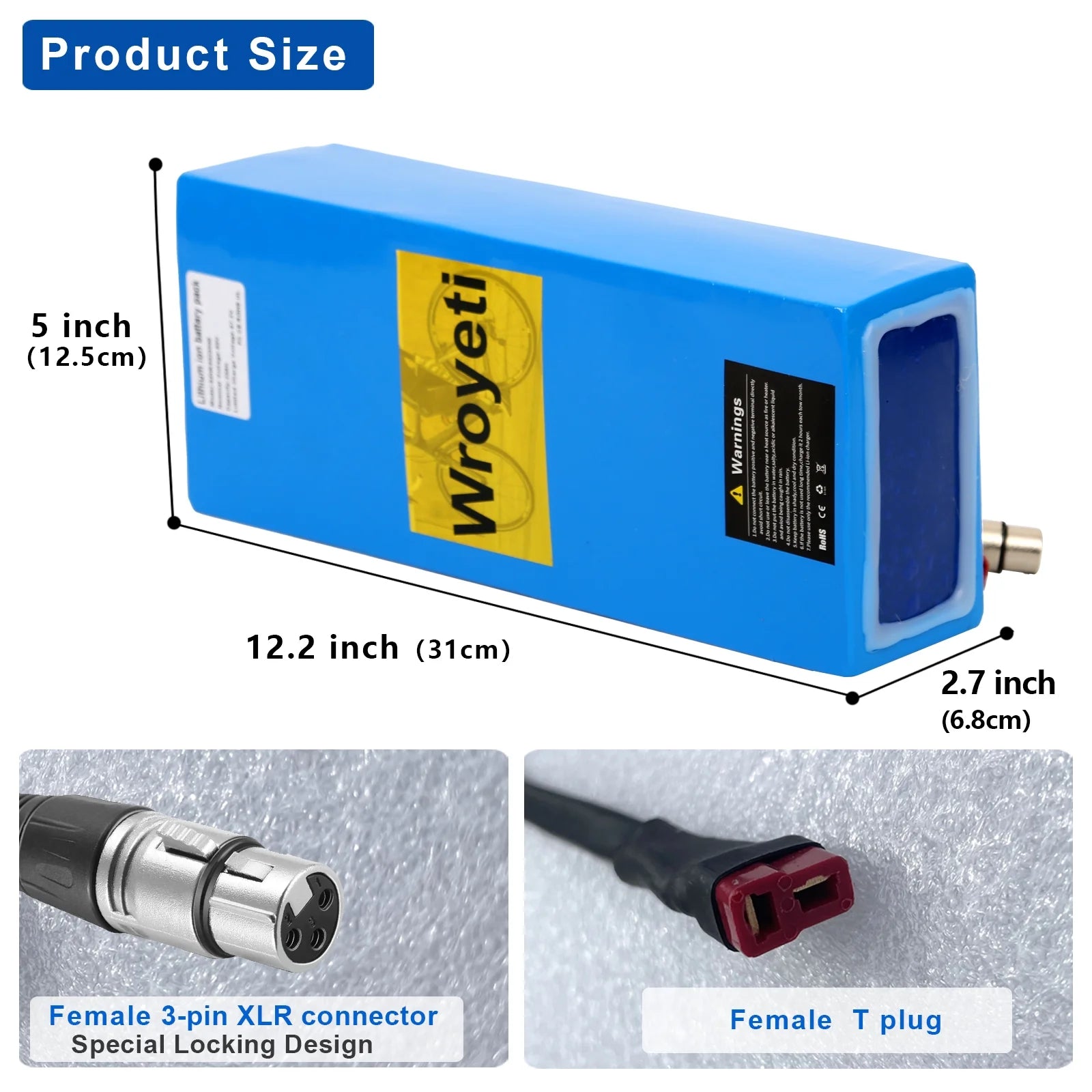 60V 20Ah Lithium Ion Electric Bike Battery with 3A Charger S799