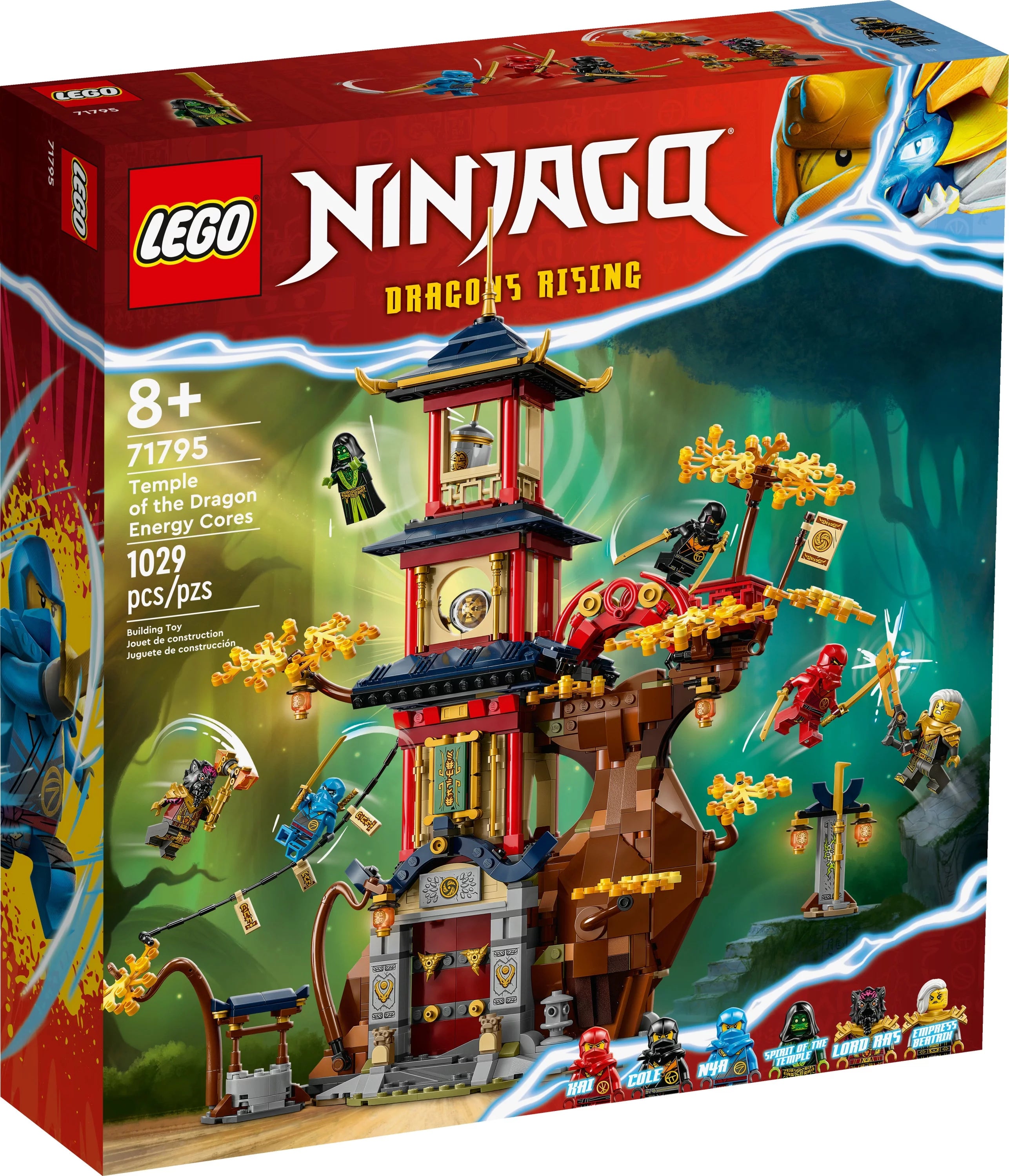 Temple of the Dragon Energy Cores Building Toy with 6 Minifigures T923