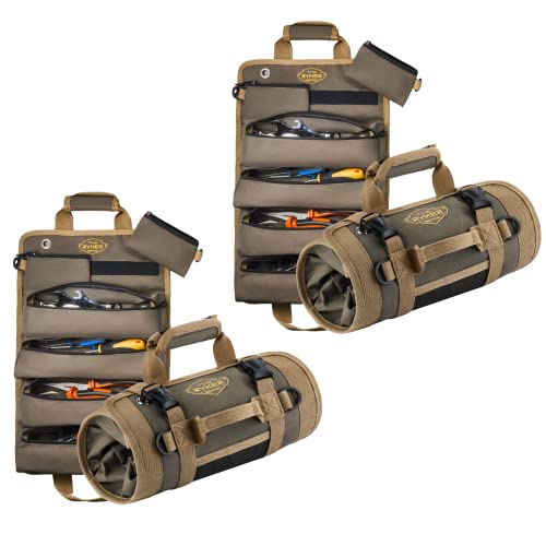 Heavy Duty Motorcycle Tool Roll Bag with Detachable Pouches Q297142