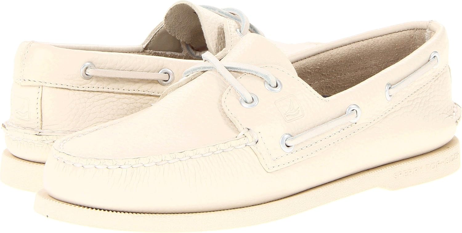 White 2-Eye Boat Shoe L519