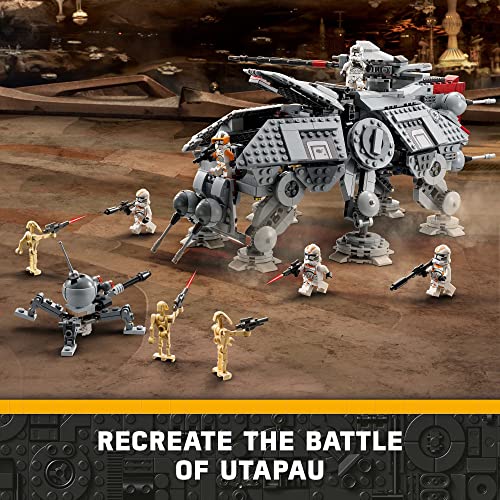 LEGO Star Wars at-TE Walker Poseable Toy with 3 212th Clone Troopers, Dwarf Spider & Battle Droid Figures W5884