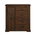 Dark Walnut Wood 4 Drawer and 1 Cabinet Wardrobe J104