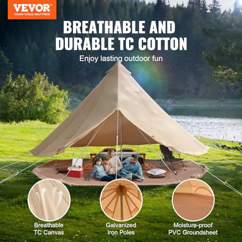Canvas Bell Tent 6 m Yurt with Stove Jack R36690