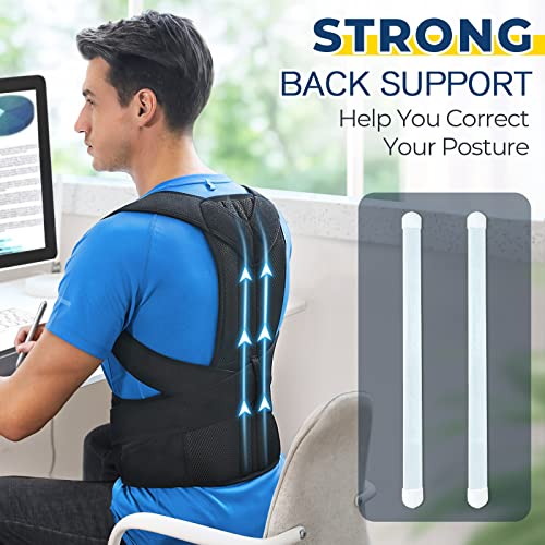 Adjustable Back Brace Posture Corrector (XXL, 45.5"-49" Waist) D422040
