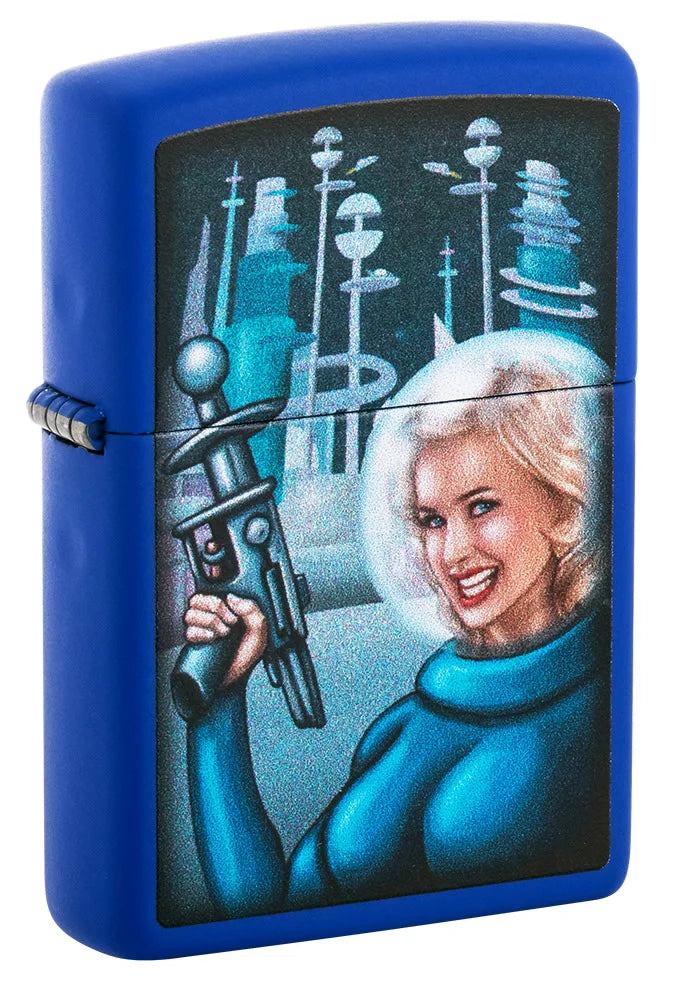 Royal Blue Matte Pocket Lighter R444