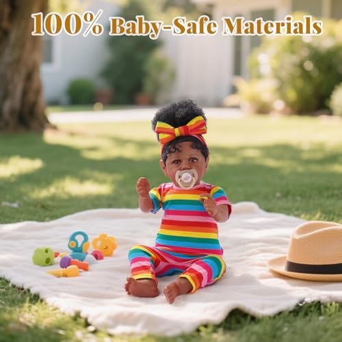 20 Inch Reborn Baby Doll Black Soft Body T279281