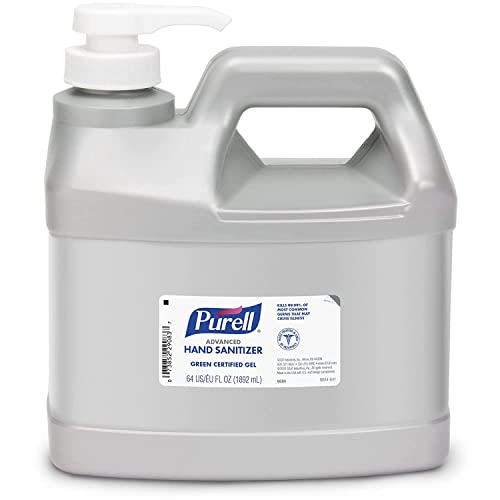Advanced Instant Hand Sanitizer Refreshing Gel Refill Bottle With Pump 64 oz L151155