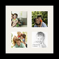 Collage Photo Frame Single Mat with 4-8x10 Openings Satin Black Frame Q212707