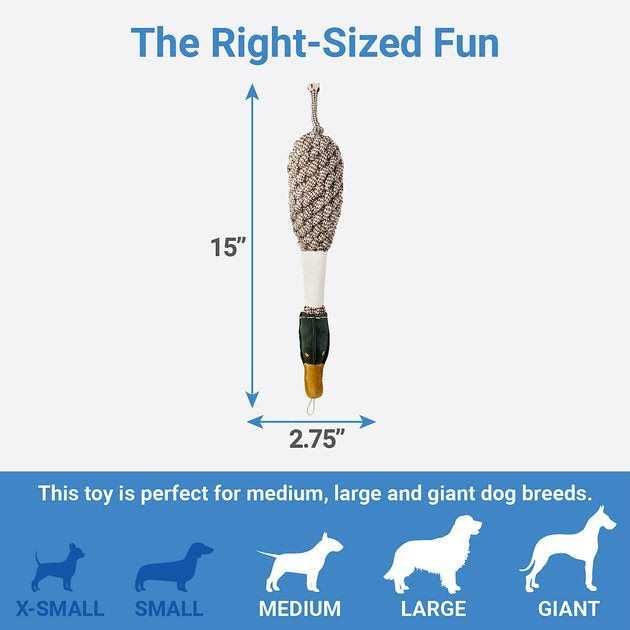 Rope Duck Crinkle Dog Toy P16242