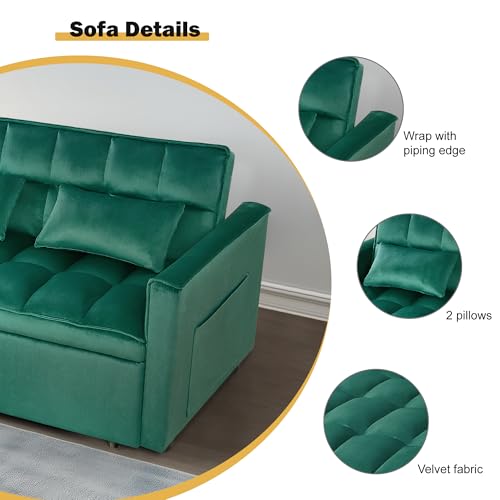 Black Sleeper Sofa Bed with Pullout Bed T63157