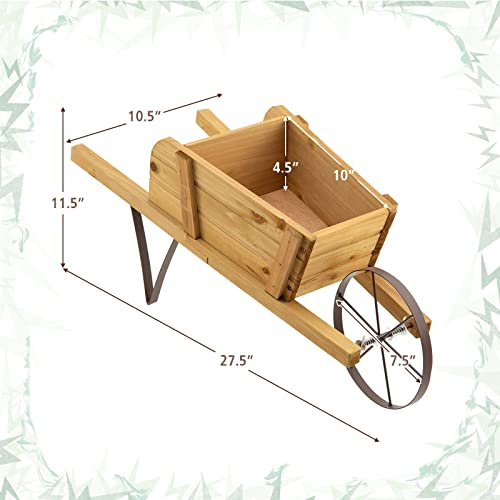 Red Wood Wagon Planter with 9 Magnetic Accessories M132576