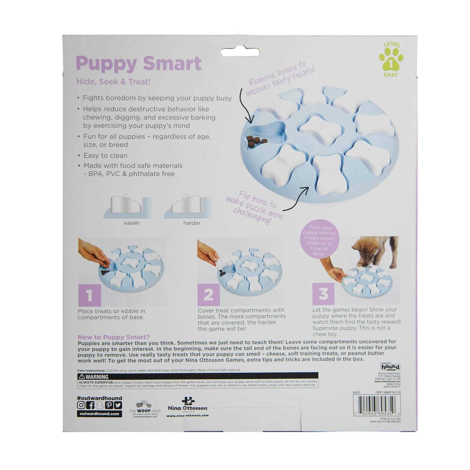Blue Interactive Treat Puzzle Dog Toy V540094