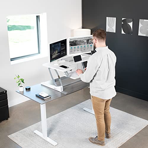 36 inch Electric Height Adjustable Stand Up Desk Converter Black K70457
