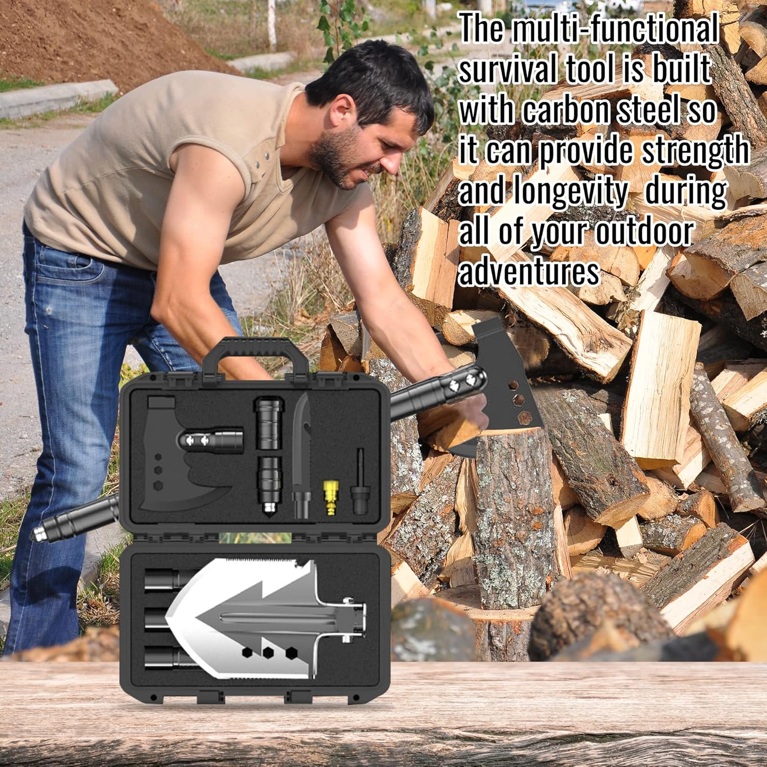 8-Piece Camping Shovel and Multitool Set I723692