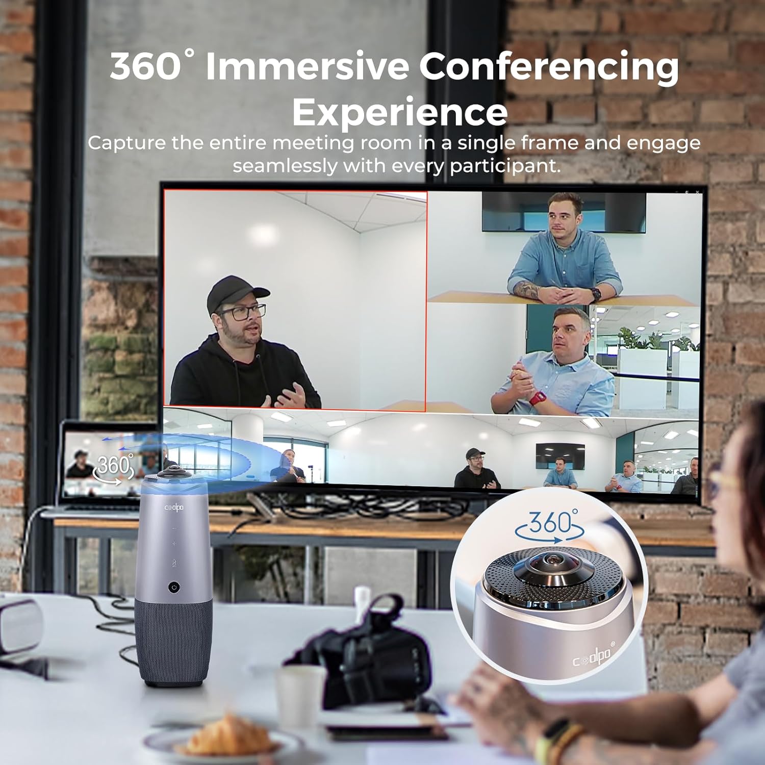4K Conference Room Camera with Speaker and Microphone C9322