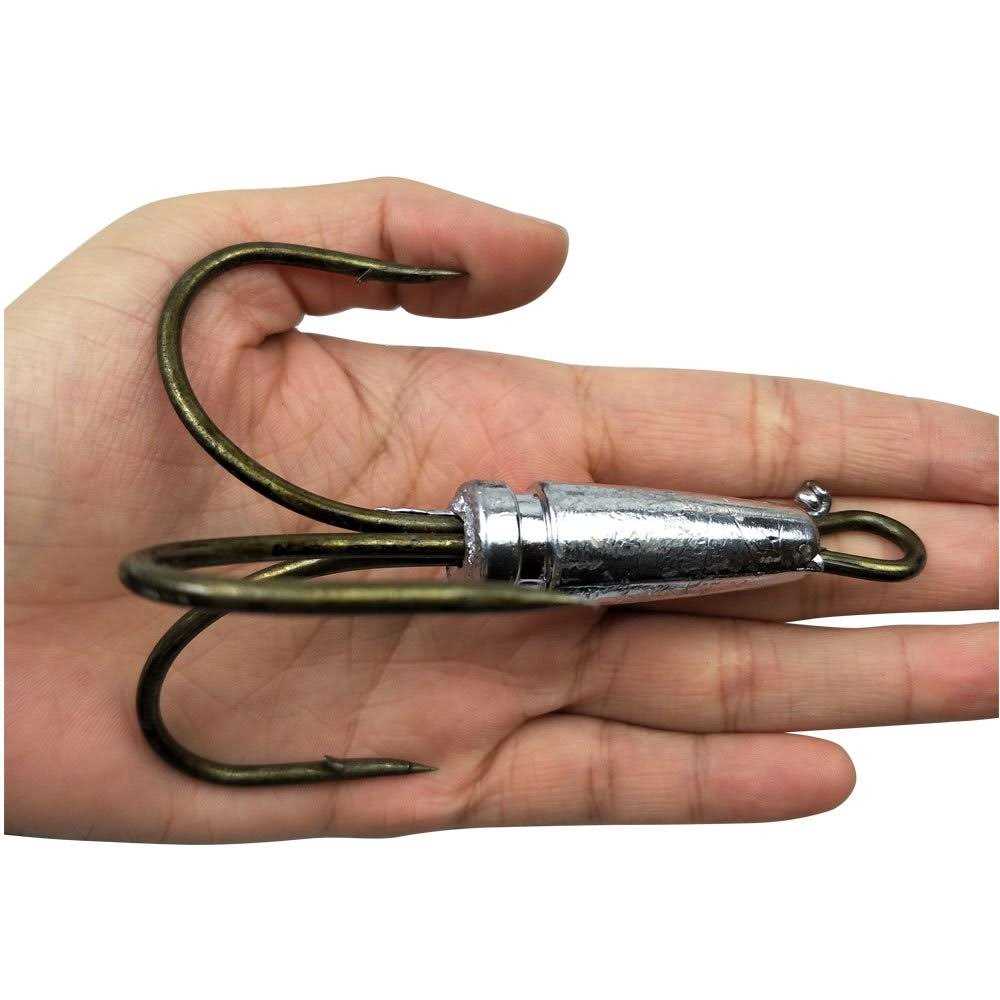 2pcs/Pack Weighted Treble Hooks 5 Sizes 0.7oz 1.1oz 1.6oz 2.1oz 2.8oz U699