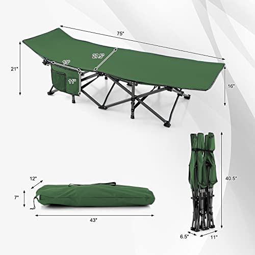 600 LBS Heavy Duty Folding Camping Cot with Carry Bag J921429