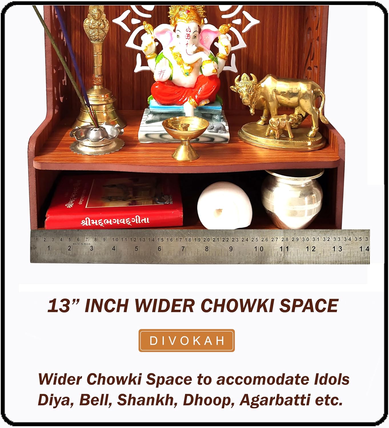 Mdf Wooden Wall Mounted Temple C72732