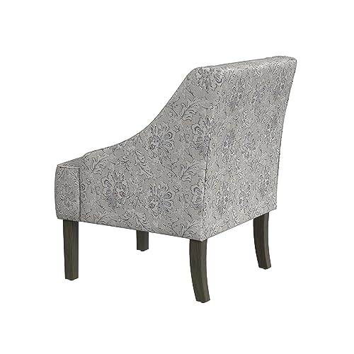 Velvet Swoop Arm Accent Chair Suri Blue T354