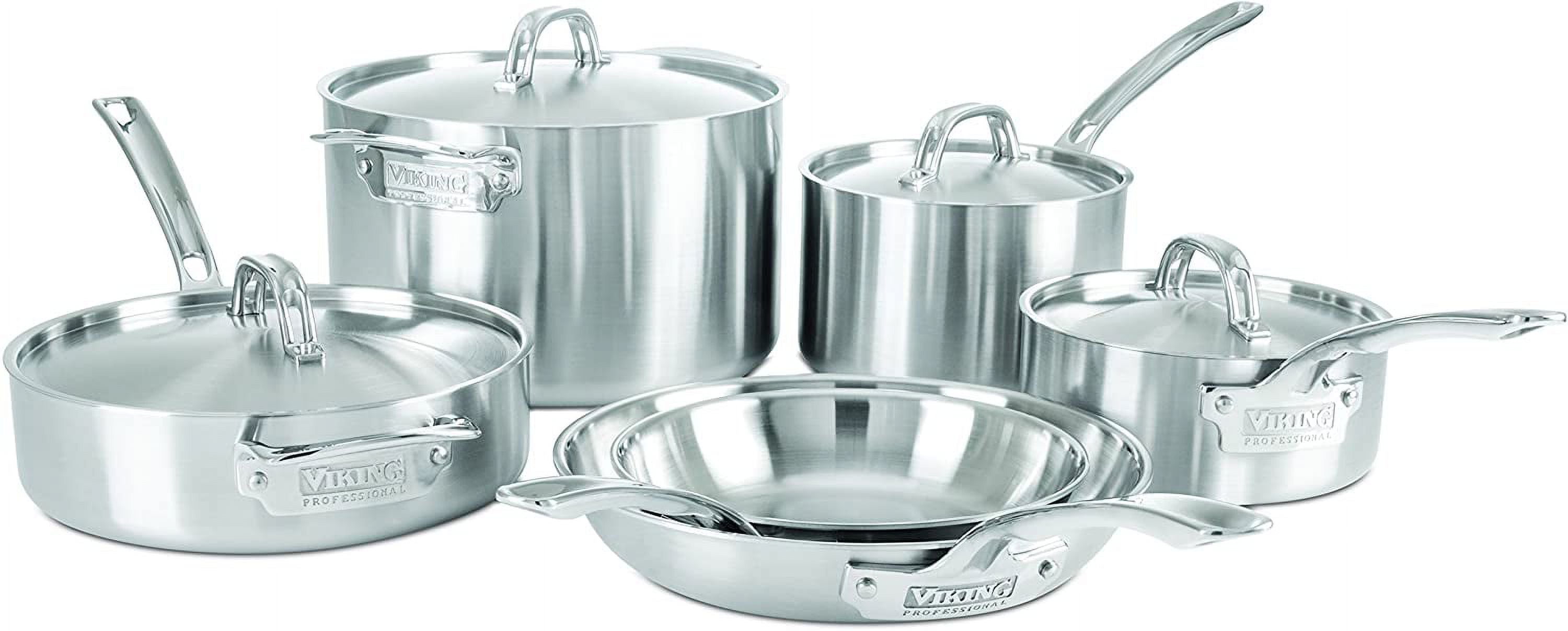 10 Piece 5-Ply Stainless Steel Cookware Set K550
