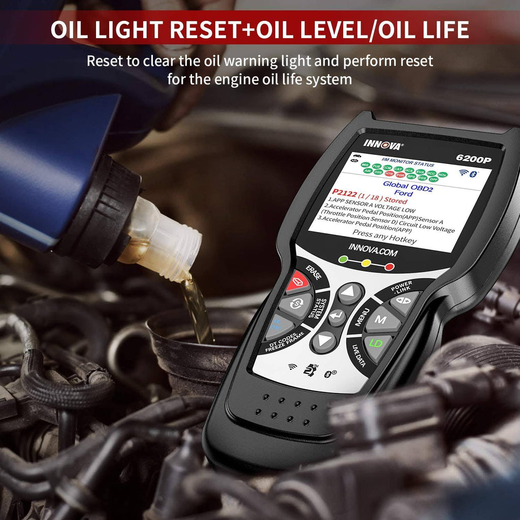 ABS Srs OBD2 Scanner Code Reader with Battery Reset Oil Light Reset Q331700