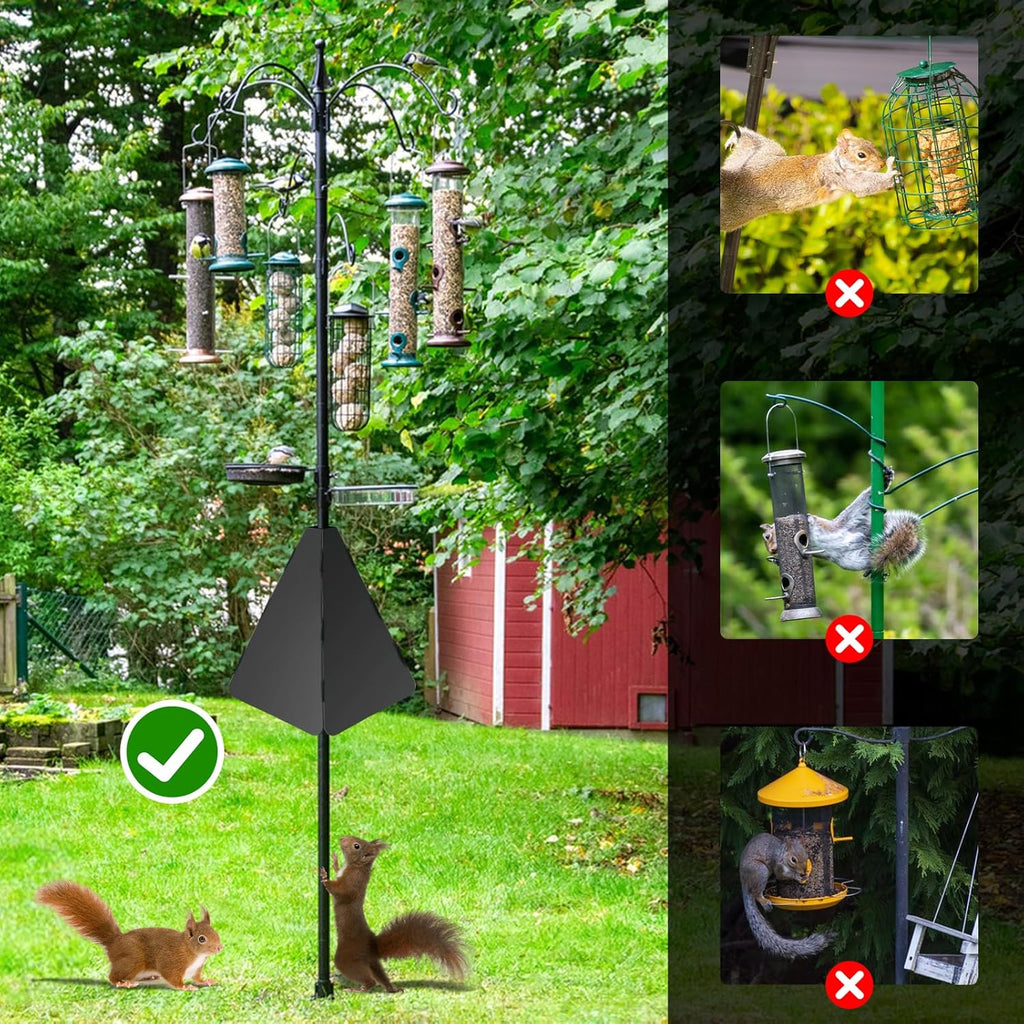 Black Squirrel Baffle for Bird Feeder Pole P208218