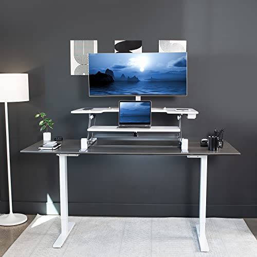 36 inch Electric Height Adjustable Stand Up Desk Converter Black K70457
