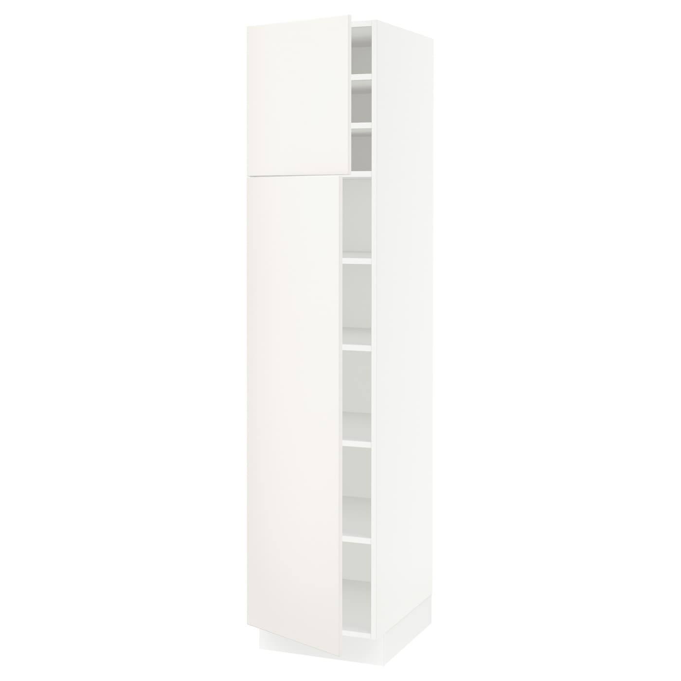 White High Cabinet with shelves/2 Doors, 18x24x80 E947