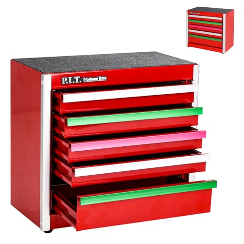 Mini Red Steel Tool Box with 5 Drawer O4127