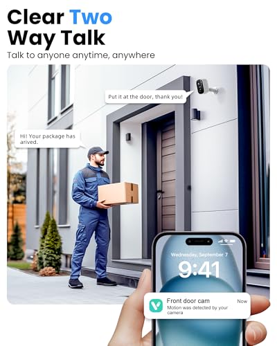 2K Battery Powered WiFi Security Camera (4 Pack) E1016