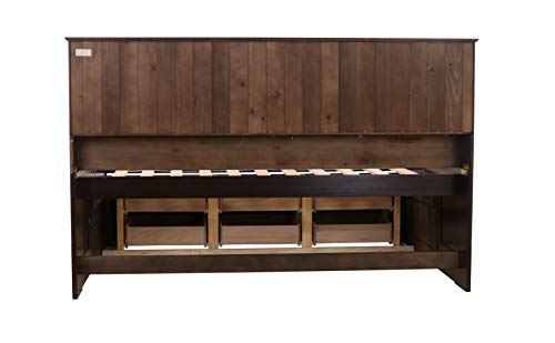 Full Espresso Bookcase Daybed with 6 Drawers B68333