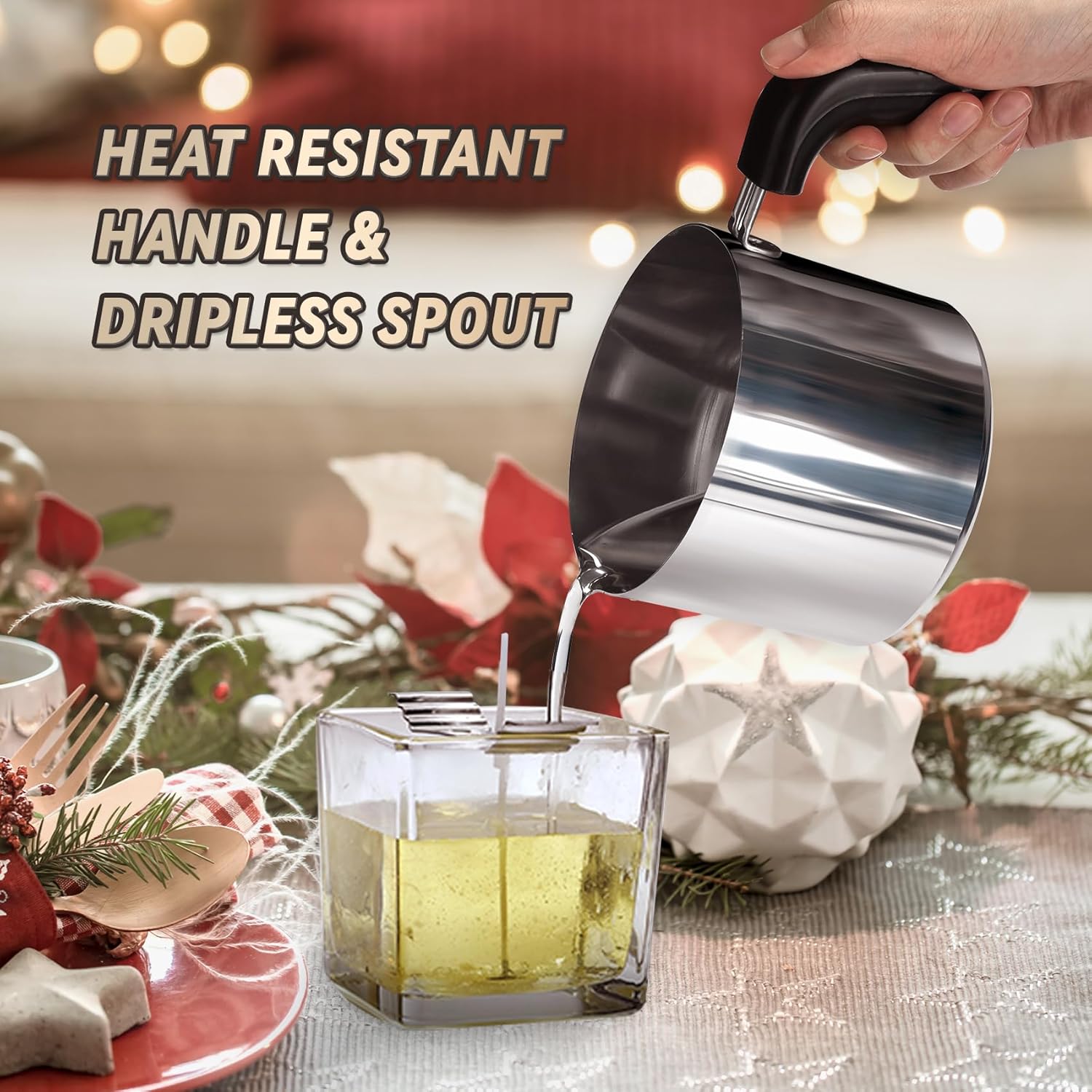 1L 200W Aluminum Wax Melting Pot with Touch Screen Digital Temperature Display K243