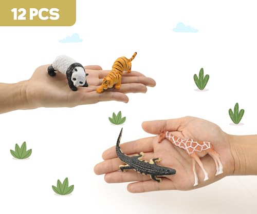 12 PCS Plastic Animal Figurines L812