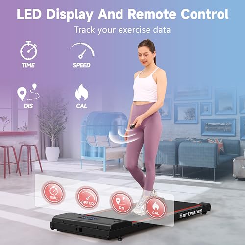 Under Desk Treadmill, 2.5HP Quiet Brushless Walking Jogging Machine with 265 lbs Weight Capacity Y609