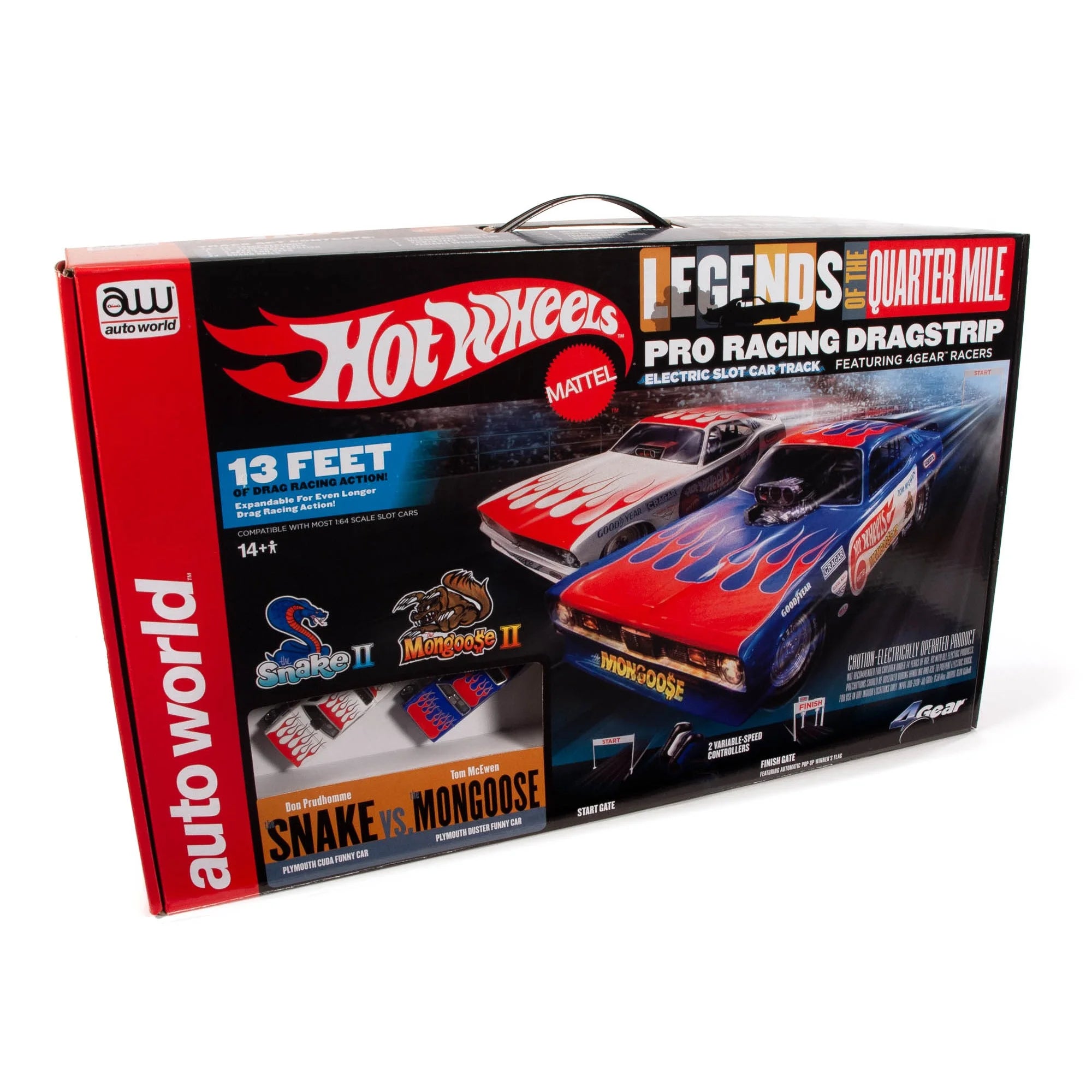 13' Dragstrip Slot Car Set with 2 Variable Speed Cars K782121