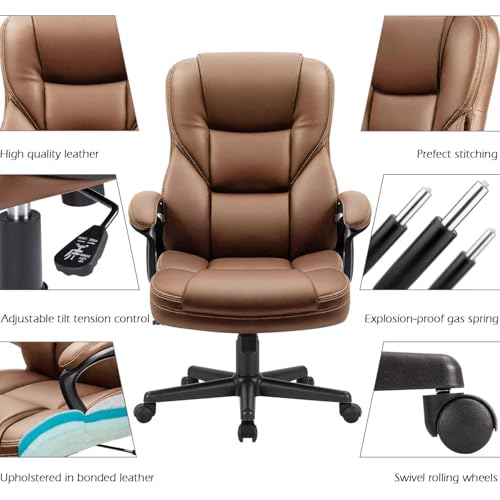 Black PU Leather High Back Adjustable Swivel Office Chair O8202