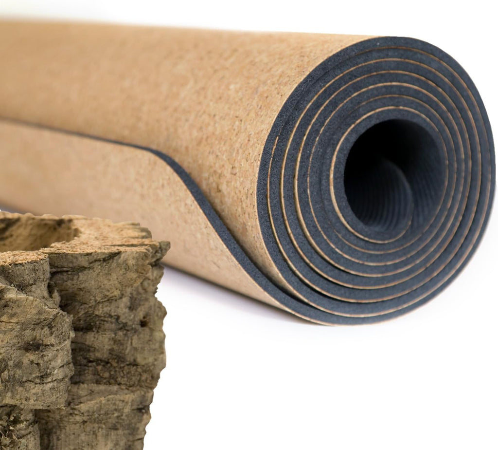 Natural Cork/Rubber Yoga Mat 73" x 24 1/2" x 5mm B36263