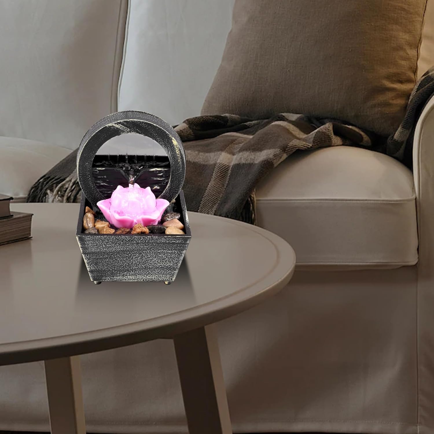 Tabletop Water Fountain with Light Z3127
