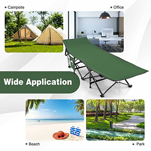 600 LBS Heavy Duty Folding Camping Cot with Carry Bag J921429
