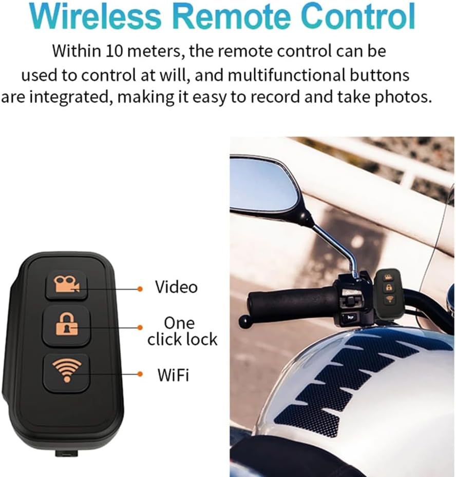 Motorcycle 2K Dash Cam with Front & Rear Camera K1560