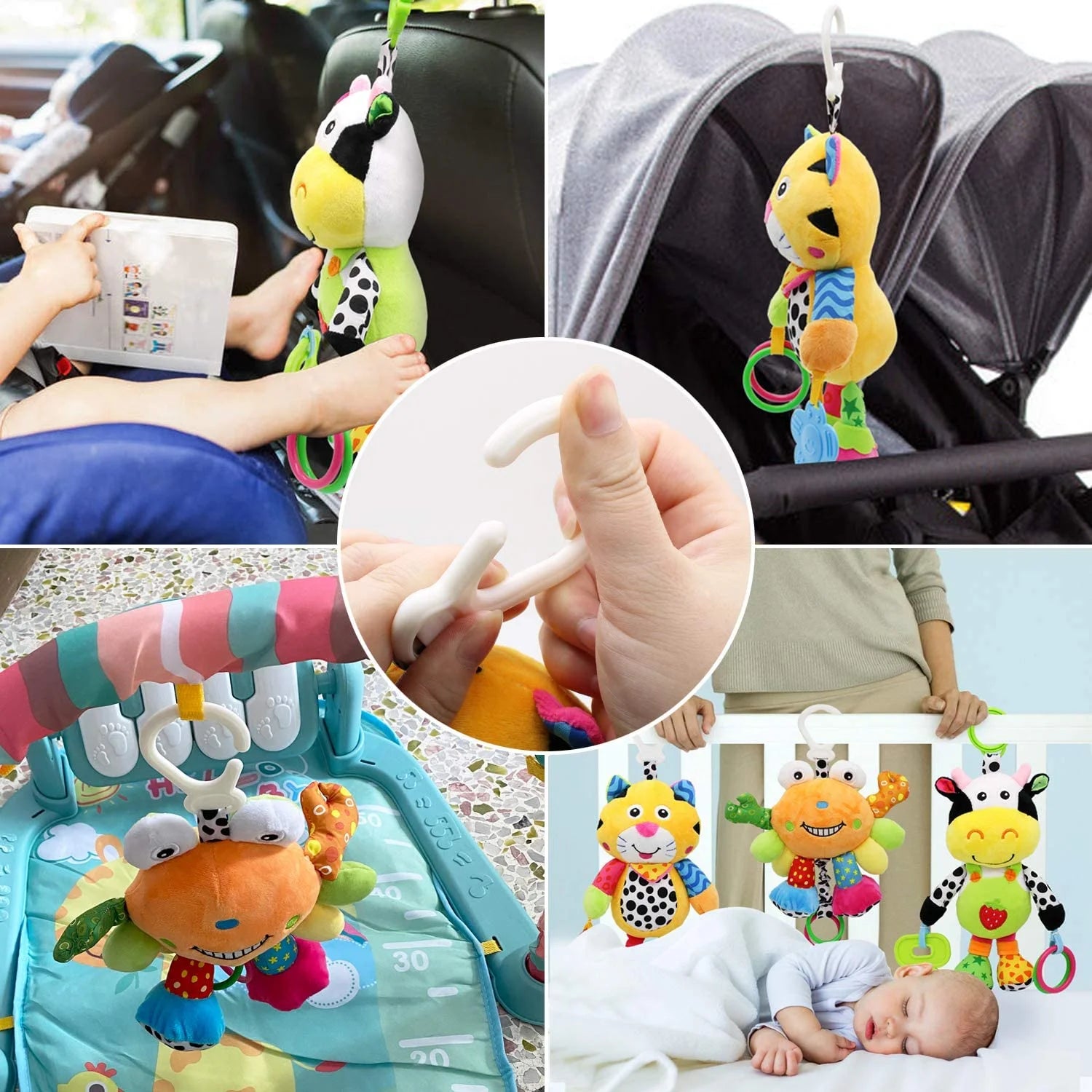 Infant Soft Plush Rattle Hanging Stroller Toy (Tiger) P6235