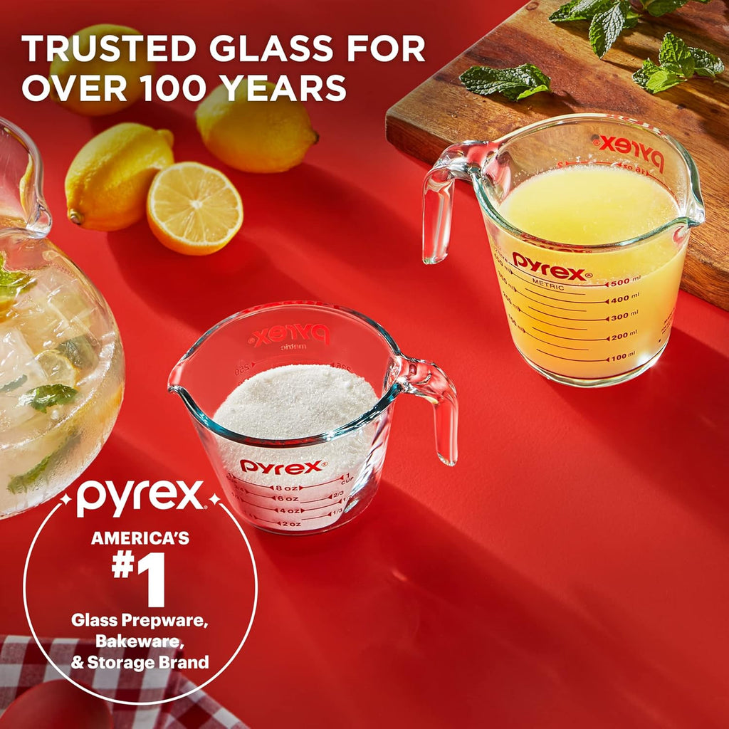 2 Piece Glass Measuring Cup Set D867